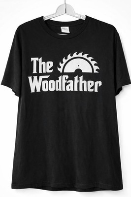 The Woodfather Carpenter Shirt Saw Gift For Dad XL NICE Cotton CR80 Woodworking