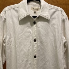 Madewell Denim Oversized Shirtdress NWT Women’s Small Tile White Button Up Mini