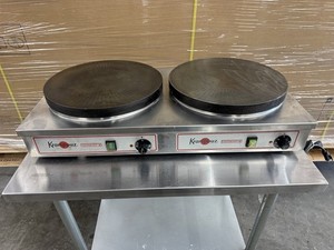 Krampouz Double crepe maker w/ cast iron plates ( used and tested )