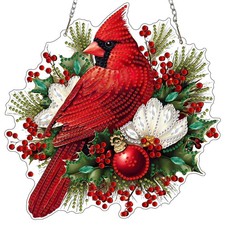 MXJSUA Christmas Cardinal Diamond Painting Kit Special Shaped Art