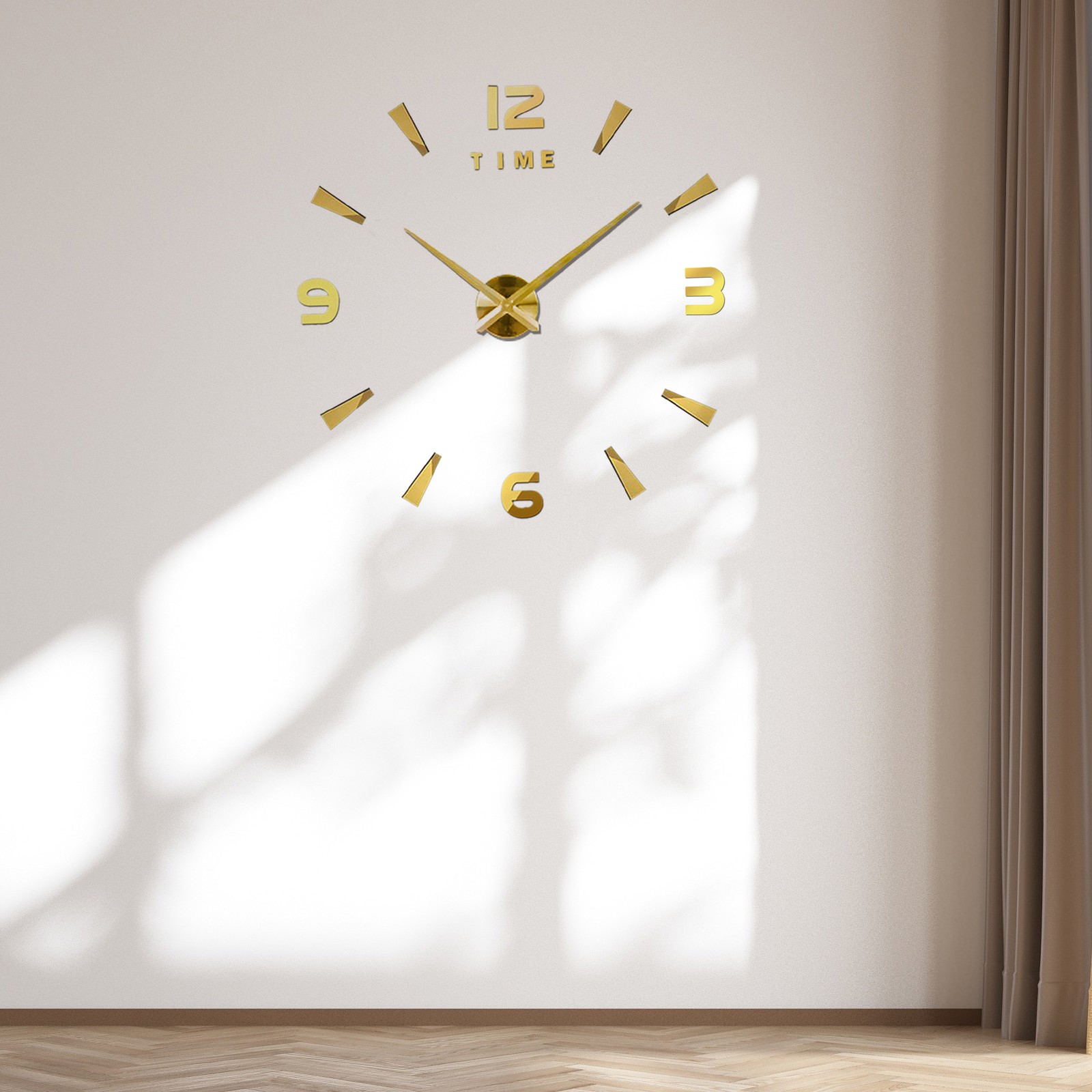 DIY Wall Clock Frameless Silent Modern 3D Mirror Wall Sticker Clock For Bedroom