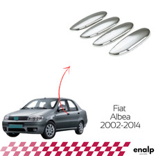 Door Handle Chrome Cover Trim 4 Pcs For Fiat Albea 2002-2014 Stainless Steel
