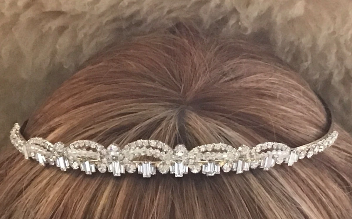 Elen Henderson Gold Frosted Leaves Flowers Swarovski CrystalBridal Headpiece NEW Swarovski Bridal Tiaras & Headbands for sale | eBay main image 2