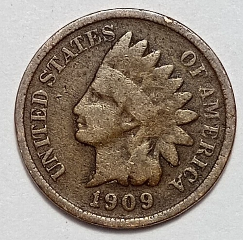 Indian Head Penny Lot of "1"VERY NICE 1909 GOOD OR BETTER° $ FREE SHIPPING $#430