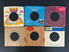 LOT of 6 Vintage 45 rpm Company Sleeves AMPEX RECORDS  RCA CAPITAL COLUMBIA