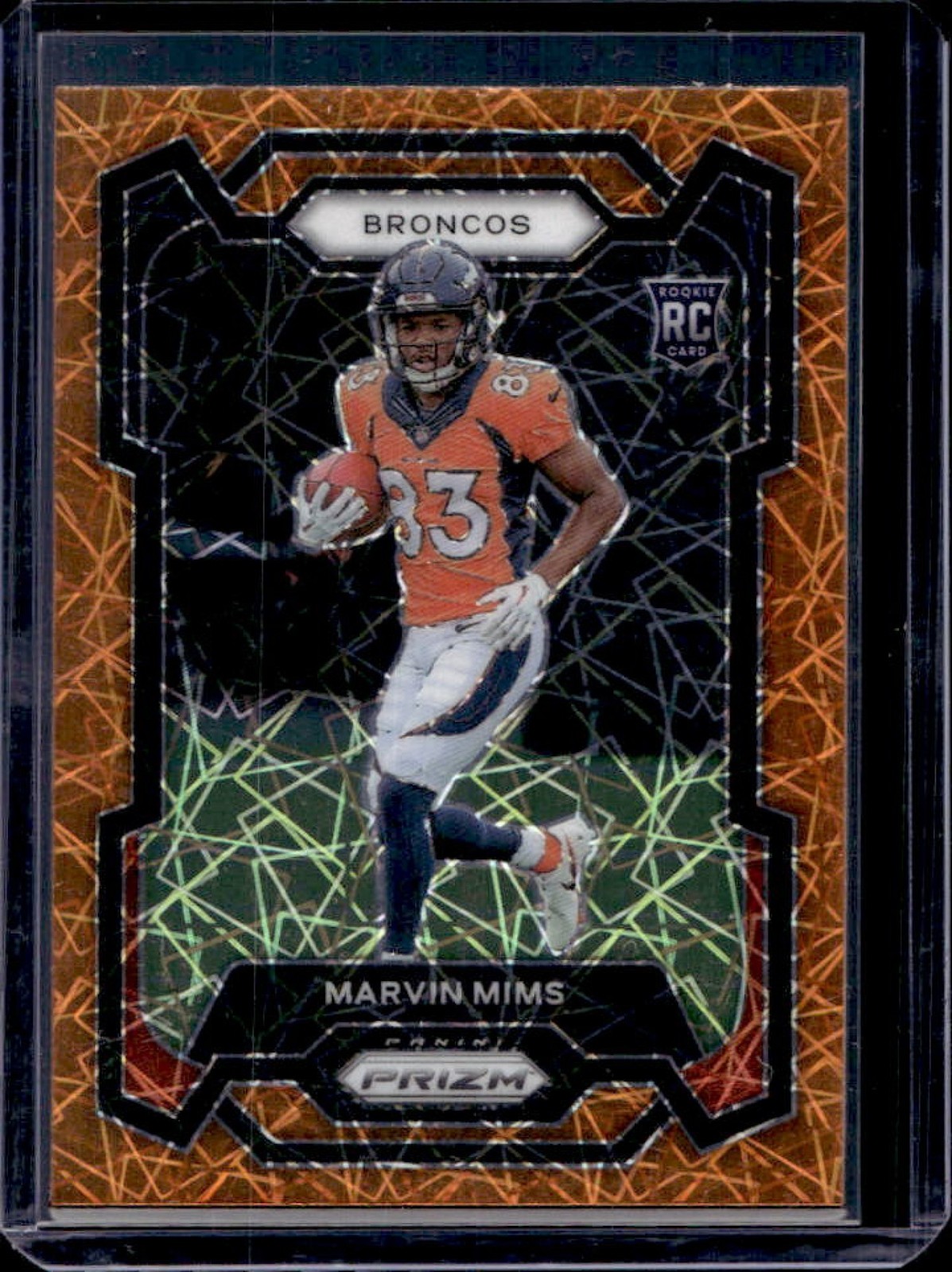 2023 Prizm Marvin Mims RC Lazer Rookie #327 Broncos