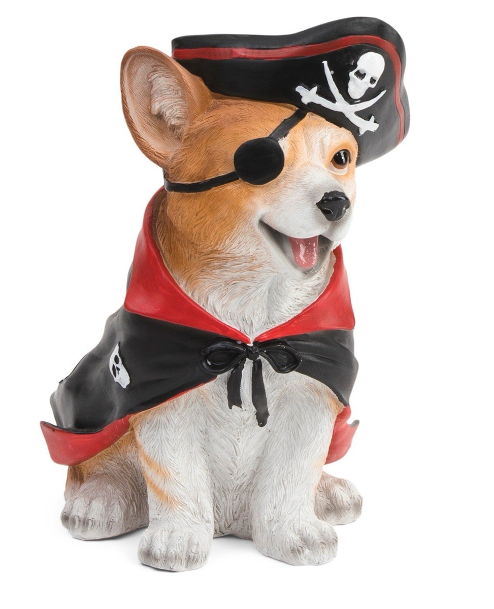 corgi-corgi 海賊帽 Corgi Pirate Halloween Dog Skull Statue 2025 Cute Collectible