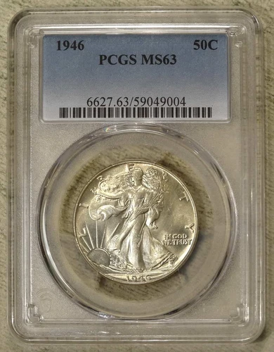 1946 Walking Liberty Half Dollar, Choice Uncirculated, PCGS MS-63