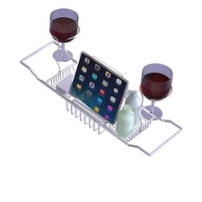 Bathtub Tray Caddy,Expandable Bathtub Shower Caddy,Adjustable Organizer Tray ...