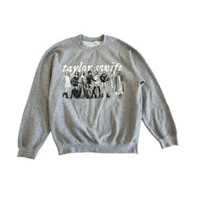 Taylor Swift Eras Tour Graphic Sweatshirt Grey Women's Size Medium