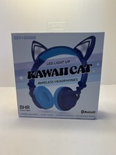 Art Sound Kawaii Cat LED Light Up Bluetooth Wireless Music Gaming Headphones