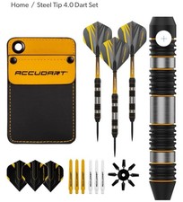 Accudart 4.0 Soft Tip Dart Set, Tungsteel Barrel, Polycarbonate Shafts