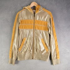 Dolce And Gabbana Track Jacket Womens Medium Gold Velour Trim Vintage