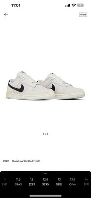 Nike Dunk Low Certified Fresh Men's Size 12.5 DO9776-001