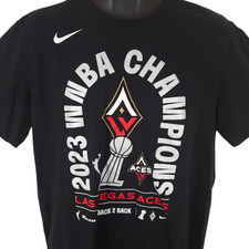 Las Vegas Aces T Shirt Mens Size Large Black 2023 WNBA Champions Basketball Nike