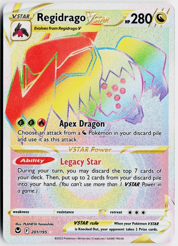 Pokemon TCG: Regidrago VSTAR 201/195 SWSH12: Silver Tempest NM