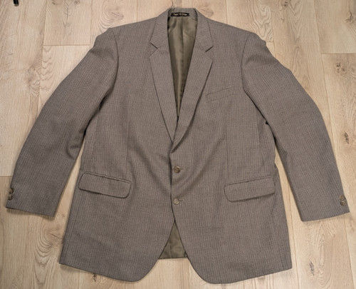 Hardy Amies, Vintage Men's Blazer Hardy Amies Hepworths Wool Blend Jacket Brown Stripe 46"