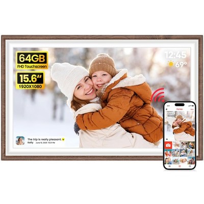 64GB Frameo 15.6'' Digital Picture Frame Large 1920 x 1080 IPS FHD Touch Scree...