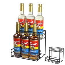 Coffee Syrup Organizer Rack for 6 Bottles - Kitchen Storage Solution