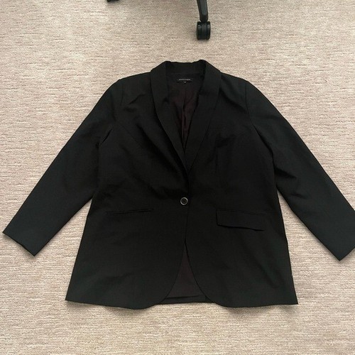 UNIVERSAL STANDARD Rio Wollblazer mit einem Knopf schwarz 18-20 - Bild 2 von 5