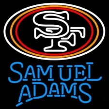 San Francisco Samual Adams Neon Sign 20"x16" Lamp Bar Open Man Cave