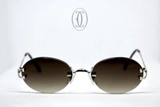 Cartier Scala Platinum C DECOR Vintage Sunglasses Auth Great con! Super Rare!!