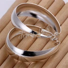 Women's 925 Sterling Silver 1.8*1.4" Very Wide Pear-Shaped Chunky Hoop Earrings