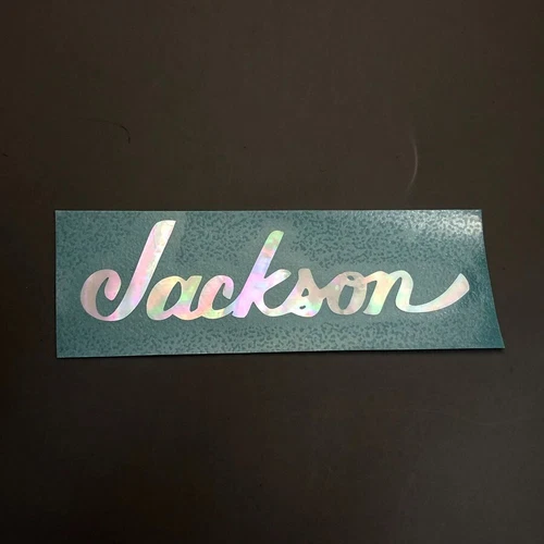 0.1 mm Thickness Jackson Guitar Logo Sticker Self Adhesive Mother Of Pearl