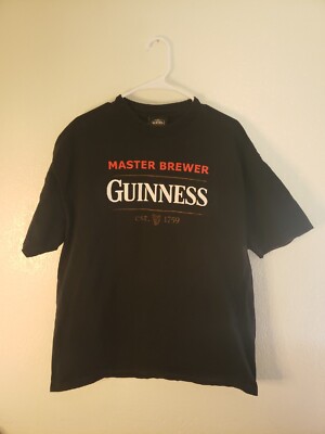 Guinness Official Merchandise Brew Master T-shirt Mens XL Black 