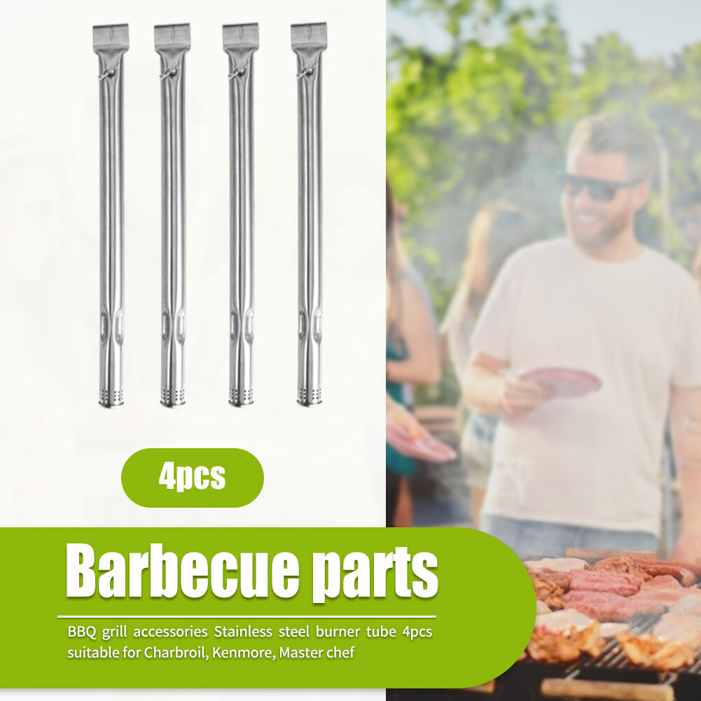 4x BBQ Gas Grill Tube Stainless Steel Burners Pipes Barbecue