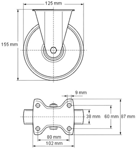 ADAM HALL PROFI Rollbrett 52x46 cm, 125 mm Bock & Lenk Rollen Blue Wheels 800 kg - Bild 13 von 15