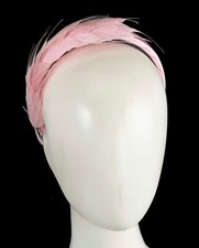 Pink feather racing fascinator headband by Max Alexander. 100 Aussie Seller