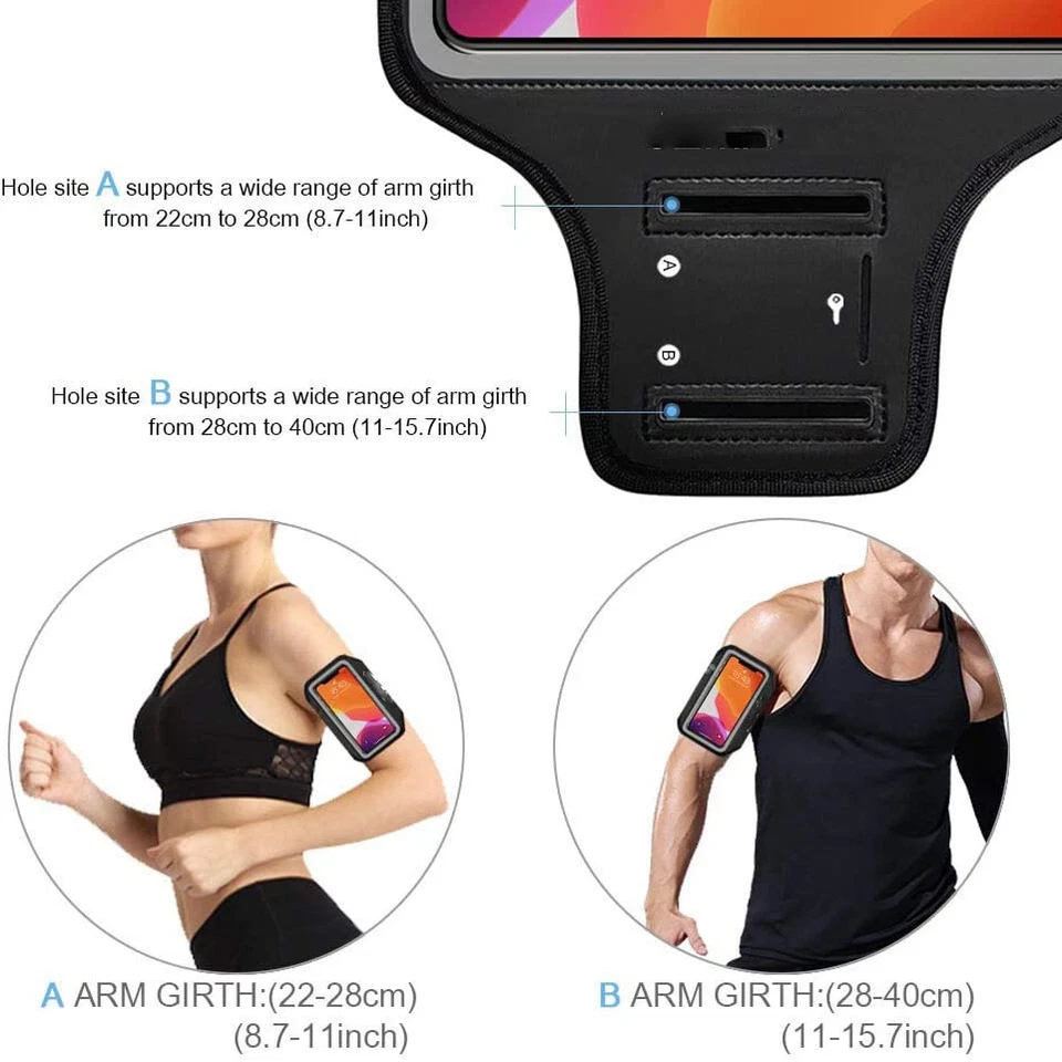 Waterproof Armband Case Sports Running Exercise Arm Band Phone Holder KeyBag Lot - Image 4 of 4