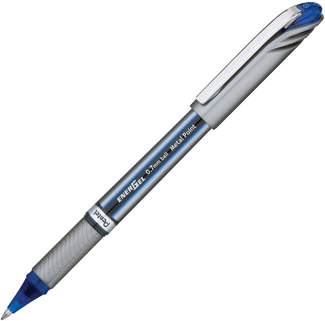 BL27C Pentel EnerGel Ballpoint Gel Pen, 0.7mm Tip, Blue Ink, Pack of