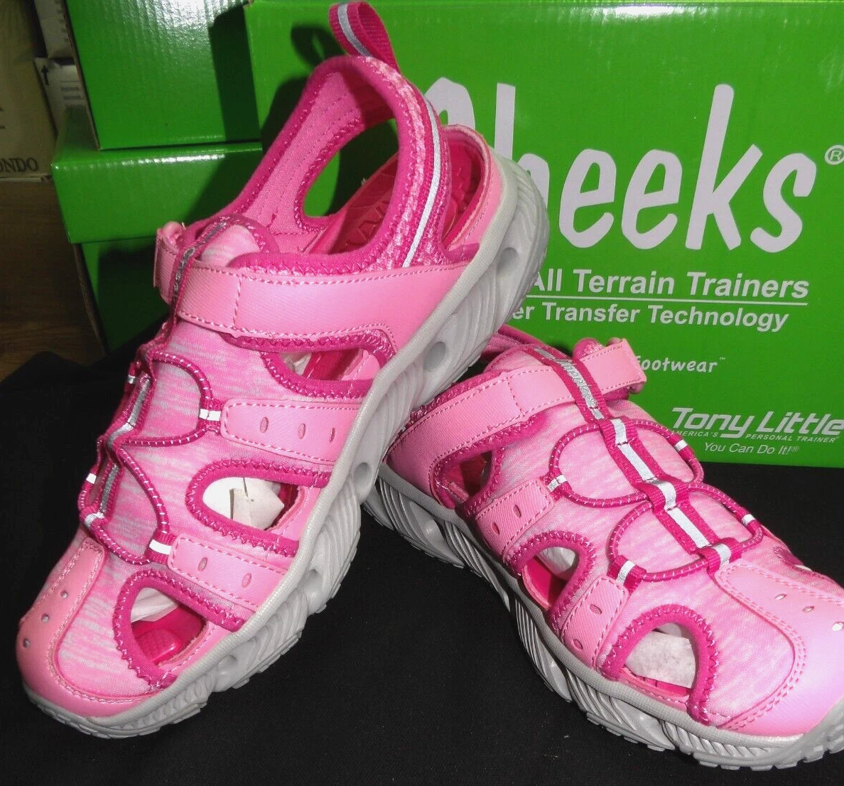 Cheeks Tony Little NEW Size 7M All Terrain Trainer Shoe Pink Lightweight Slide