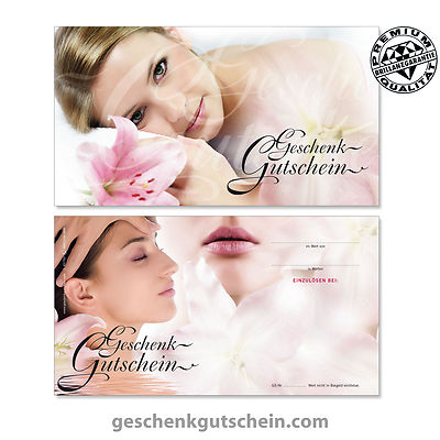 Gutscheinkarten ''Standard'' für Kosmetik, Beauty, Massage, Wellness, Spa KS1707
