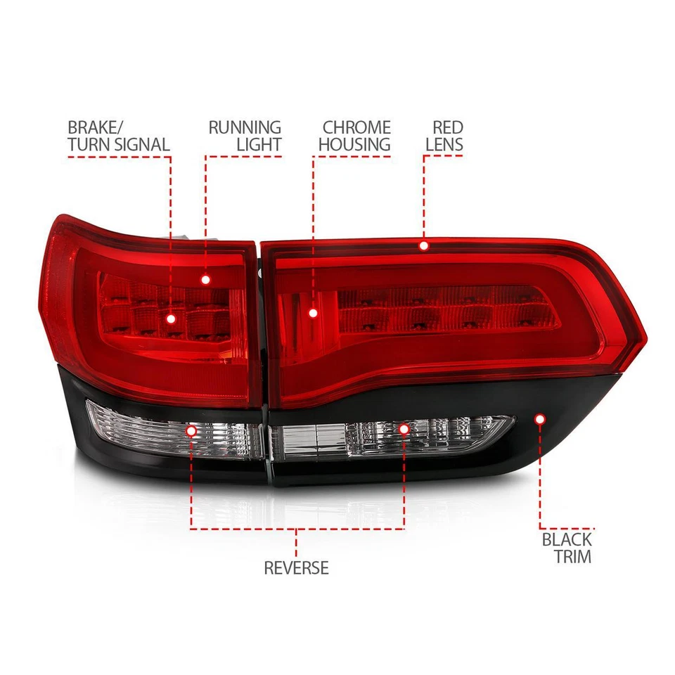 Juego de luces traseras Anzo - Se adapta a: Jeep Grand Cherokee 2015-2016, Jeep Grand Chero 2014 Foto 4 de 4