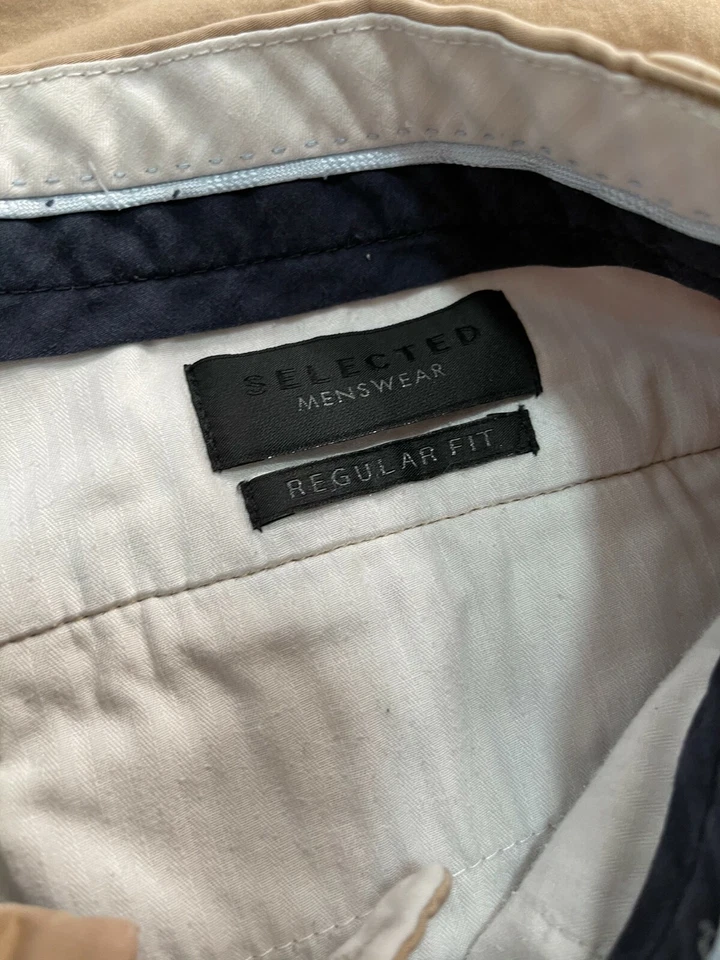 Pantalones cortos selectos de corte regular para hombre color beige talla 170/76A W30 Foto 3 de 4