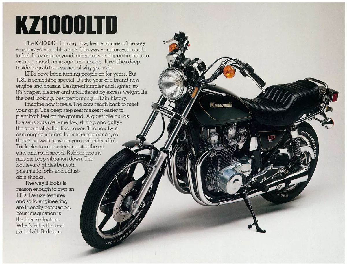 KAWASAKI Brochure KZ1000 LTD 1000 Z1000 1981 Sales Catalog REPRO
