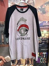 Vintage y2k 2000s lot29luxe looney tunes tshirt with felt raised design size xl
