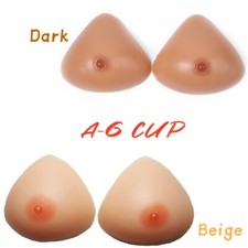 Silicone Breast Form Triangle Crossdresser Fake Boobs Enhancer For Transgender
