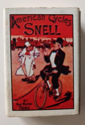 ALTE STREICHHOLZSCHACHTEL MIT INHALT  AMERICAN CYCLES SNELL  NAUMANNS RÄDER