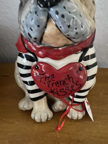 BULLDOG FRANCÉS ""BESOS FRANCESES GRATIS"" Blue Sky Clayworks Día de San Valentín - Imagen 2 de 5