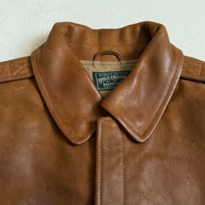 ジャケット・アウター Polo by ralph lauren A-2 jacket 90's Vintage 90's Polo Country Ralph Lauren A-2 Leather Flight
