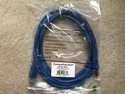 Comprehensive CAT6A-7BLU Shielded Patch Cable Blue 7ft. 