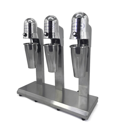 3 Heads Commercial Milkshake Machine Drink Mixer Stainless Steel Drink Blender