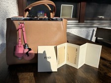 Borsa a mano Fendi 2Jours Deux Jours tote handbag tortora beige/rosa