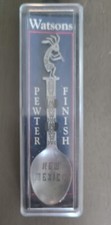 SOUVENIR COLLECTOR SPOON WATSONS GENUINE PEWTER MADE IN USA In Case