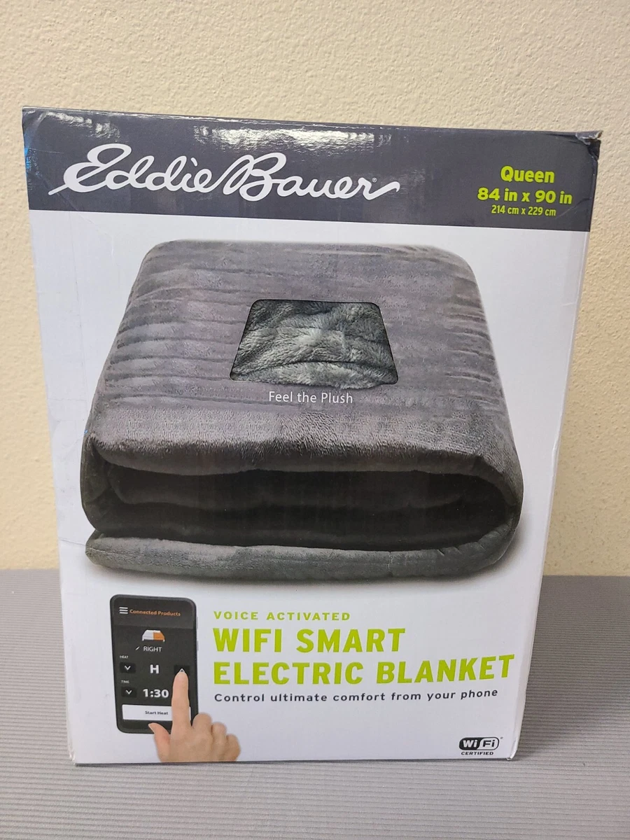 Eddie Bauer Wi-Fi Smart Blanket, Alexa-Enabled - Gray QUEEN NEW IN BOX |  eBay