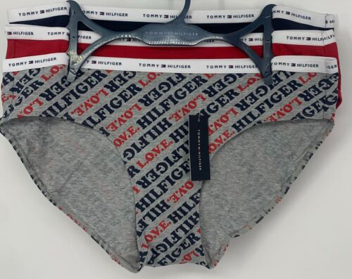 Tommy Hilfiger Long Bikini 3 Set XL Extra Large Gray Red Blue Cotton Women New - Picture 1 of 6